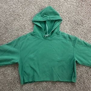 Green cropped free people hoodie!